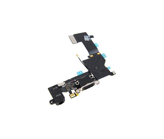 IPhone 5S Dock, Headphone Jack & Microphone Flex Cable - Black - Tiger Parts