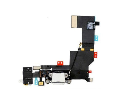 IPhone 5S Dock, Headphone Jack & Microphone Flex Cable - White - Tiger Parts